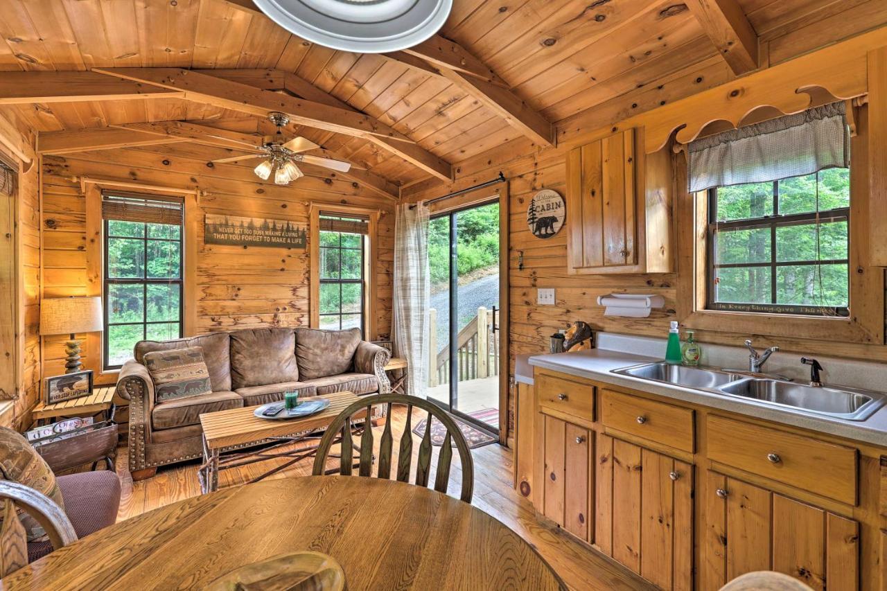 Quaint Log Cabin With Views Near West Jefferson Warrensville Esterno foto
